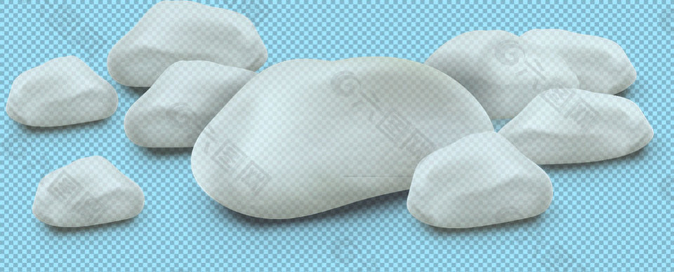 手绘石头免抠png透明图层素材