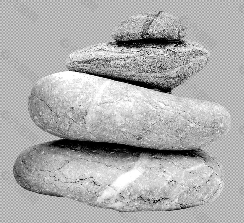 一堆石头免抠png透明图层素材