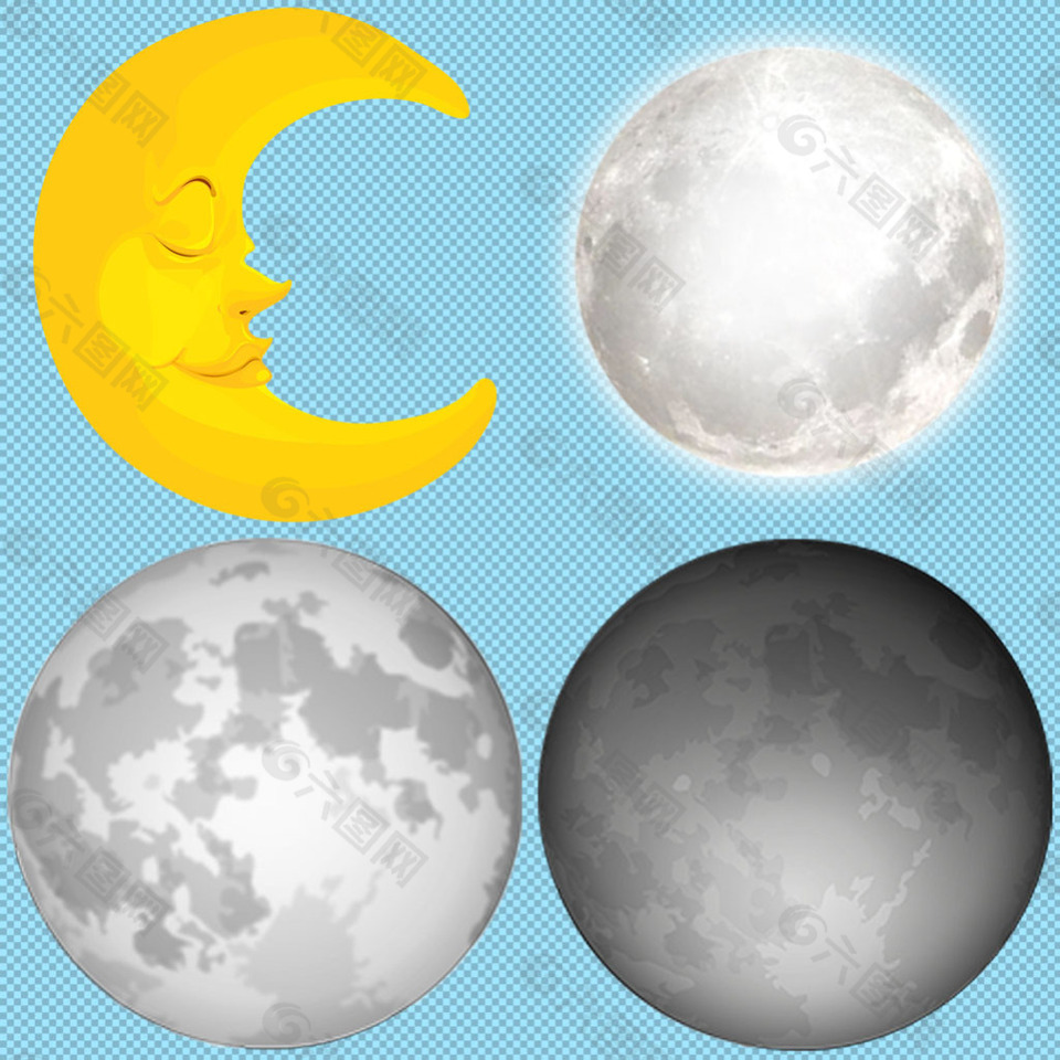 月球月亮免抠png透明图层素材