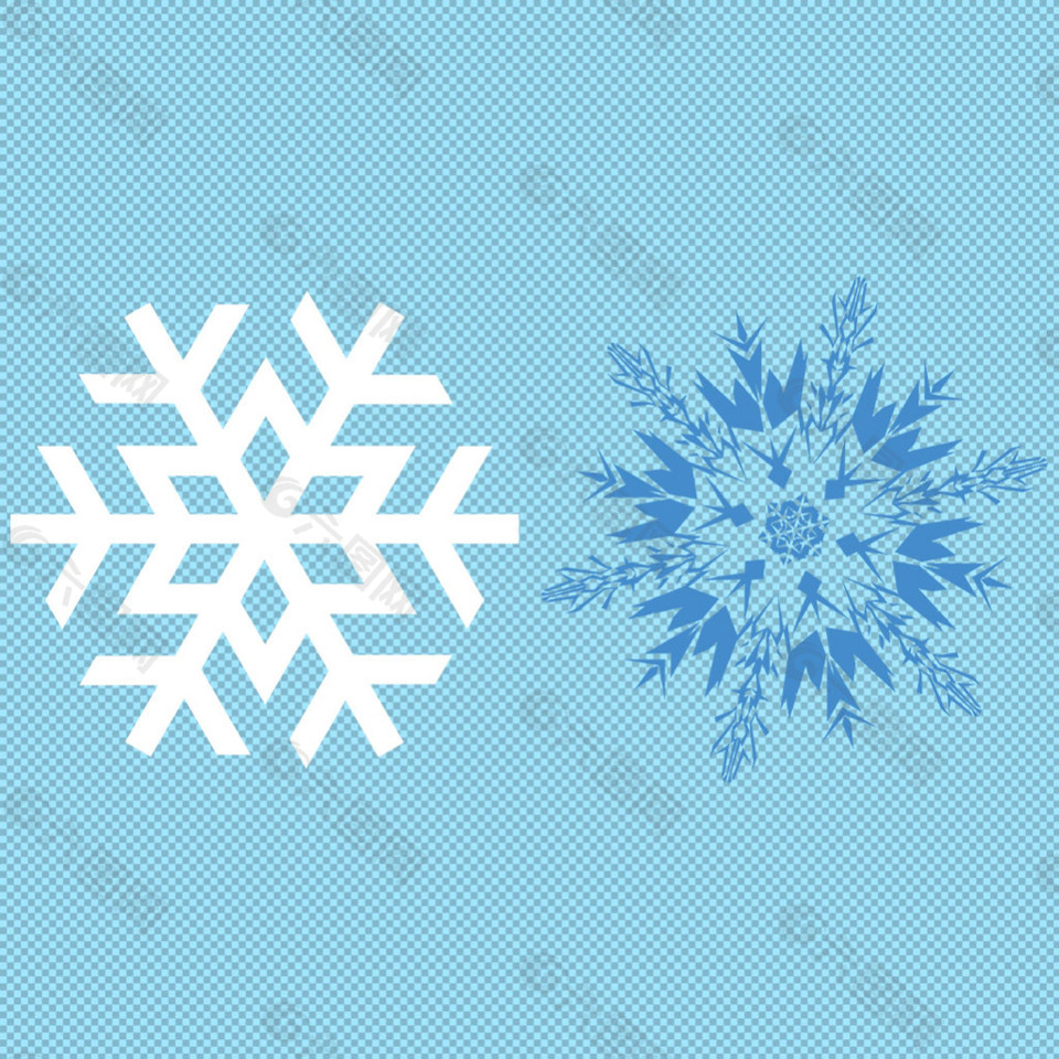 漂亮雪花免抠png透明图层素材