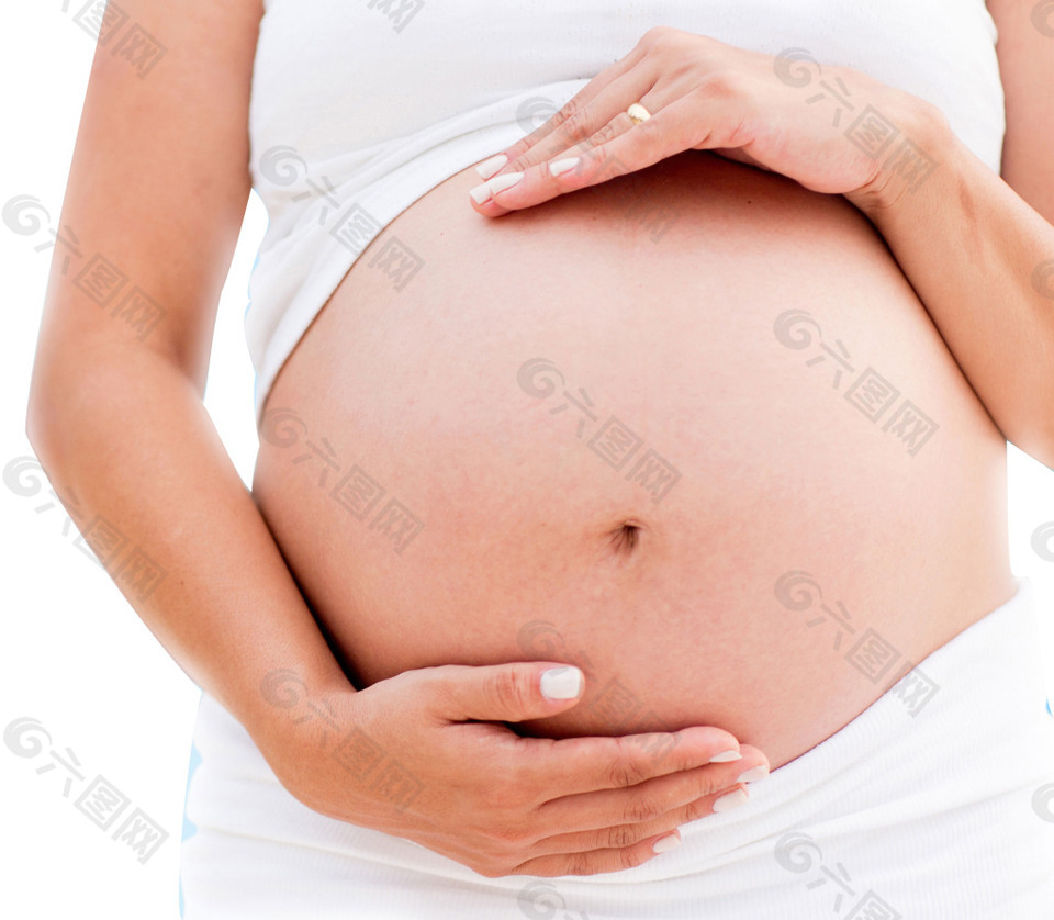 拍摄孕妇手抱肚子元素