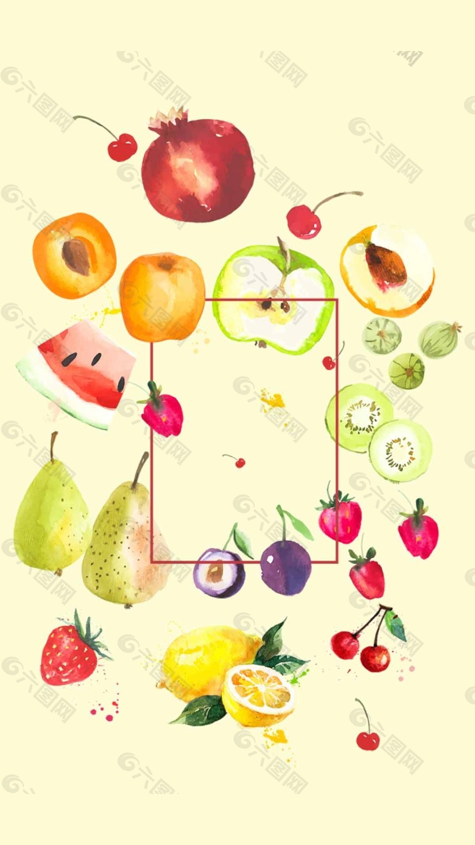 水果海报H5背景素材
