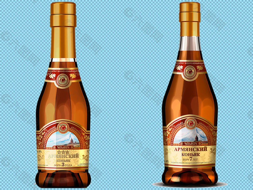 两瓶白兰地酒免抠png透明图层素材