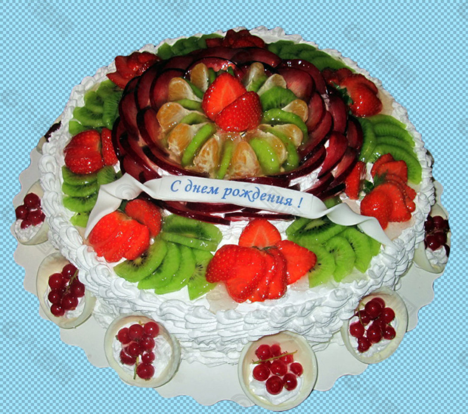 水果生日蛋糕免抠png透明图层素材