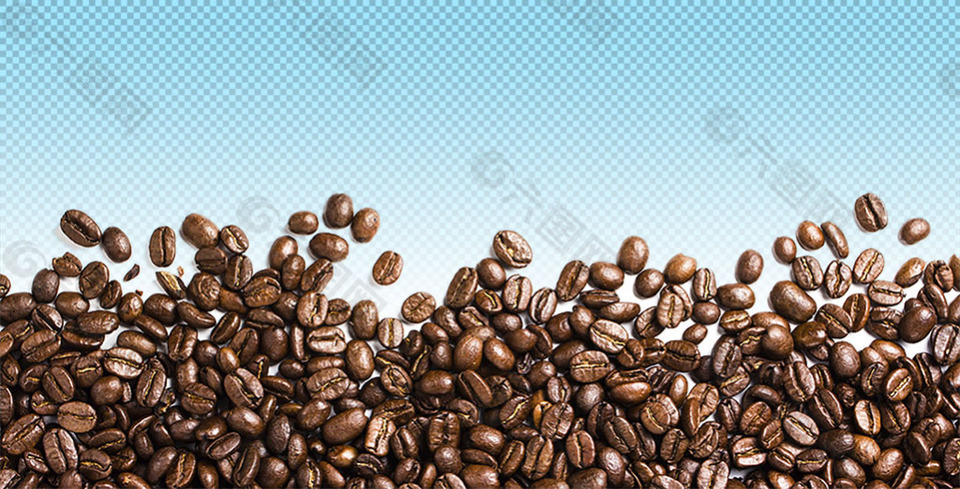 一堆咖啡豆免抠png透明图层素材