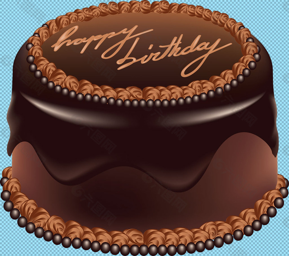 巧克力圆形蛋糕免抠png透明图层素材