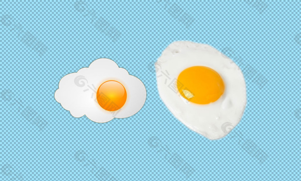 煎荷包蛋免抠png透明图层素材