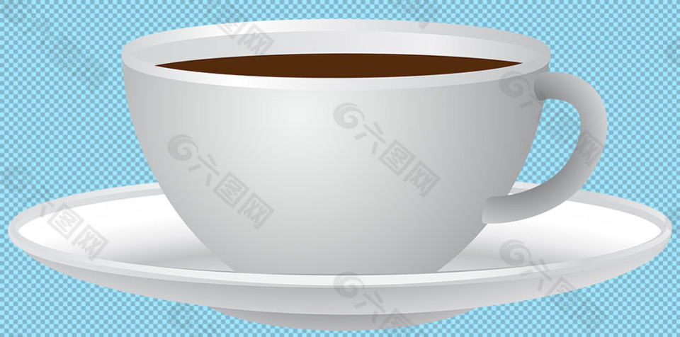 手绘漂亮咖啡杯免抠png透明图层素材