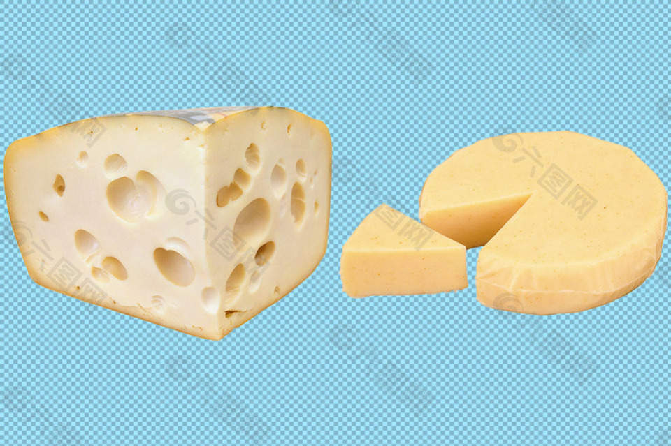 黄色奶酪片免抠png透明图层素材