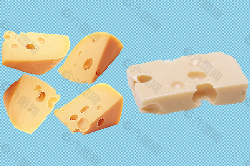 几块奶酪免抠png透明图层素材