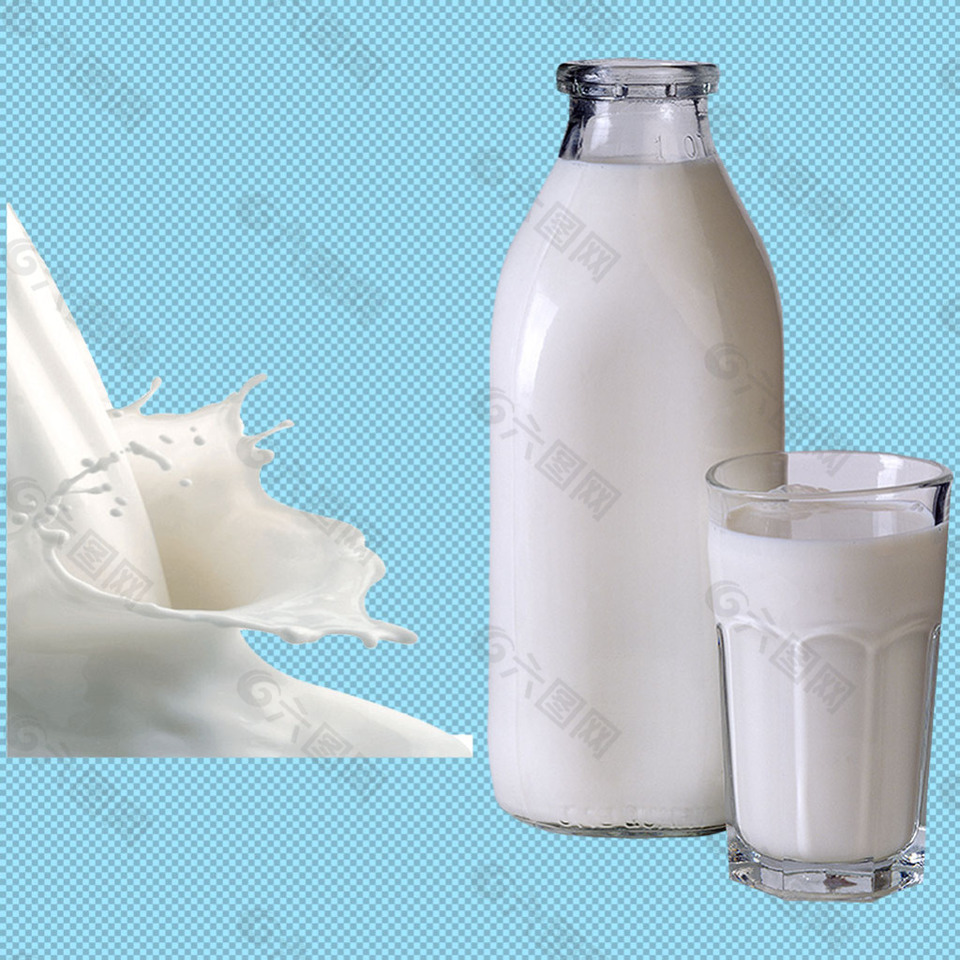 鲜牛奶免抠png透明图层素材