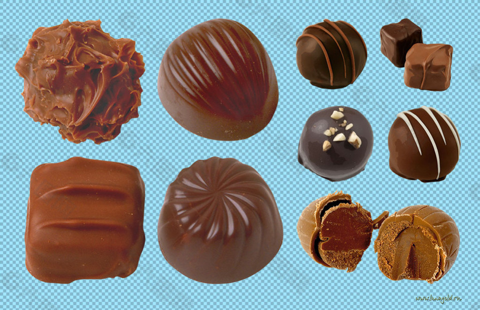 多块巧克力免抠png透明图层素材