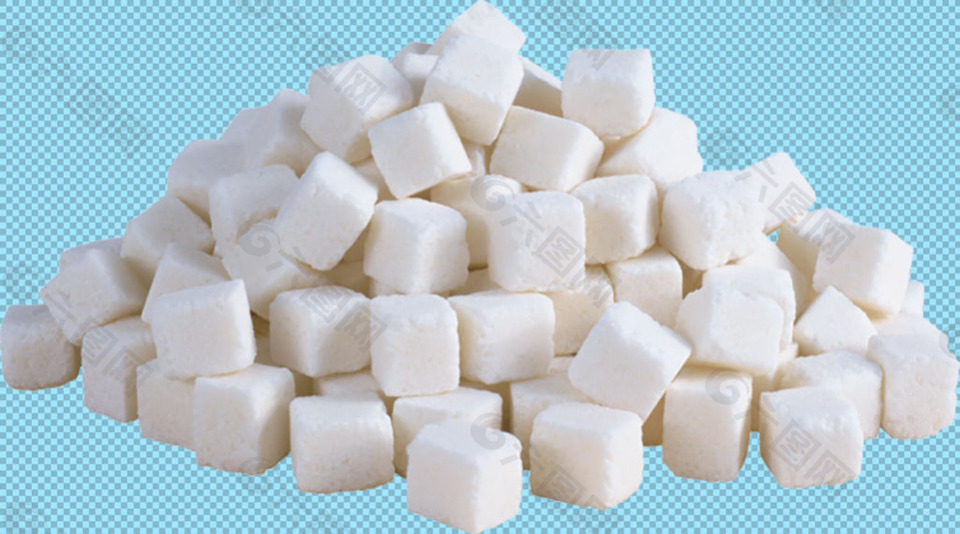 一堆方块食糖免抠png透明图层素材