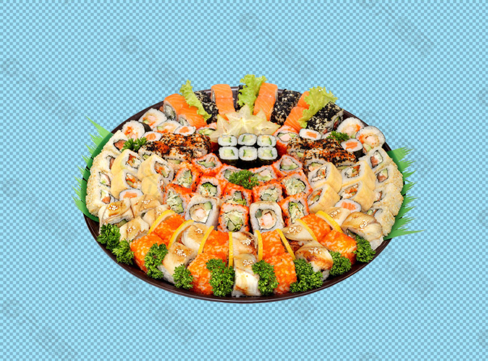 寿司摆盘免抠png透明图层素材