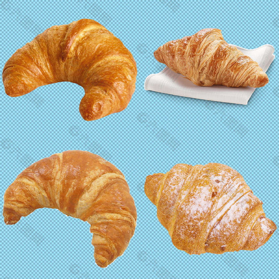 四个羊角面包免抠png透明图层素材