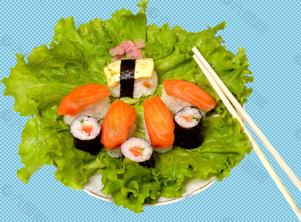 生菜寿司免抠png透明图层素材