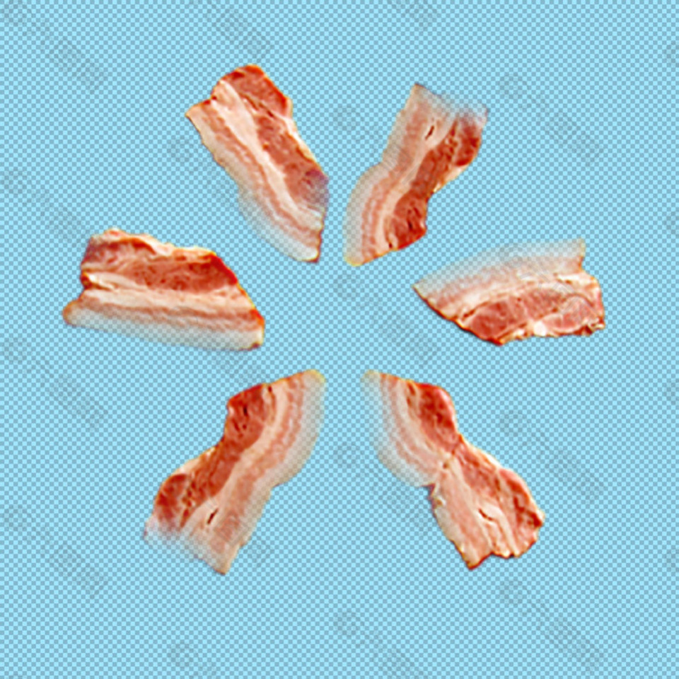 六块咸猪肉免抠png透明图层素材