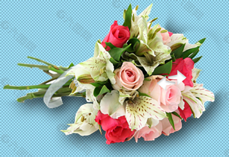 婚礼素材一束鲜花免抠png透明图层素材