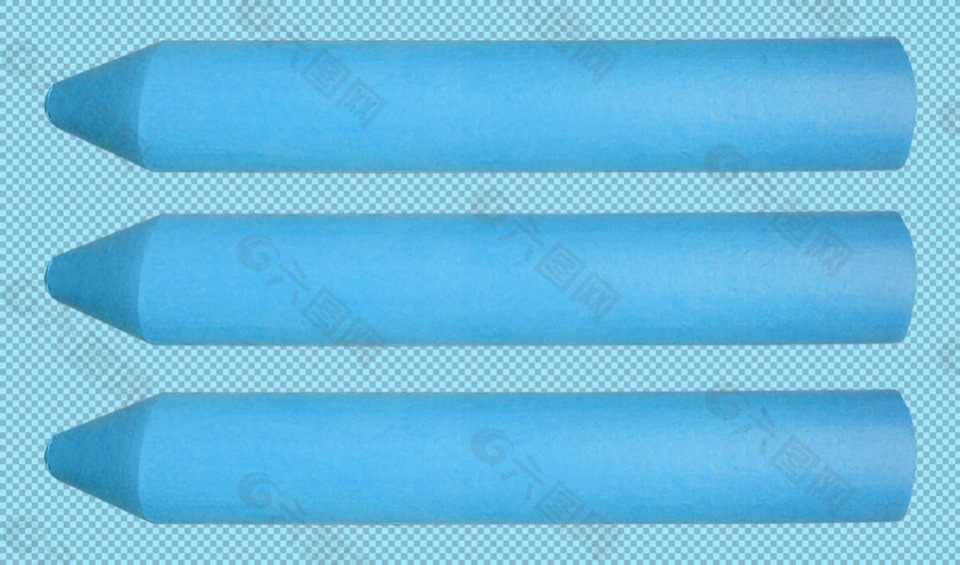 蓝色粉笔免抠png透明图层素材