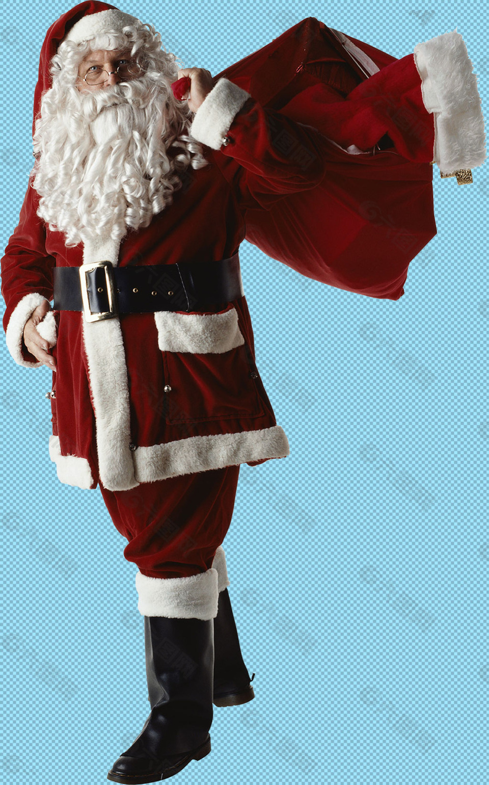圣诞老人照片免抠png透明图层素材