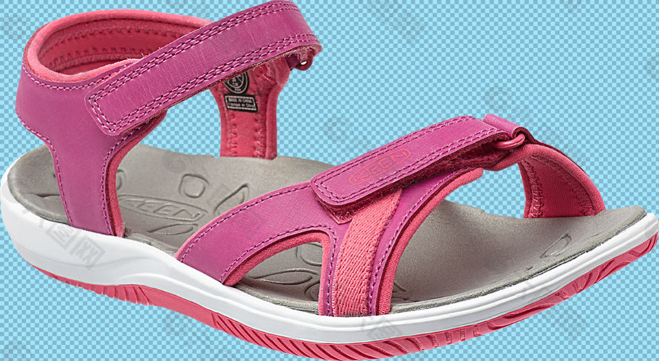 粉红色儿童凉鞋免抠png透明图层素材