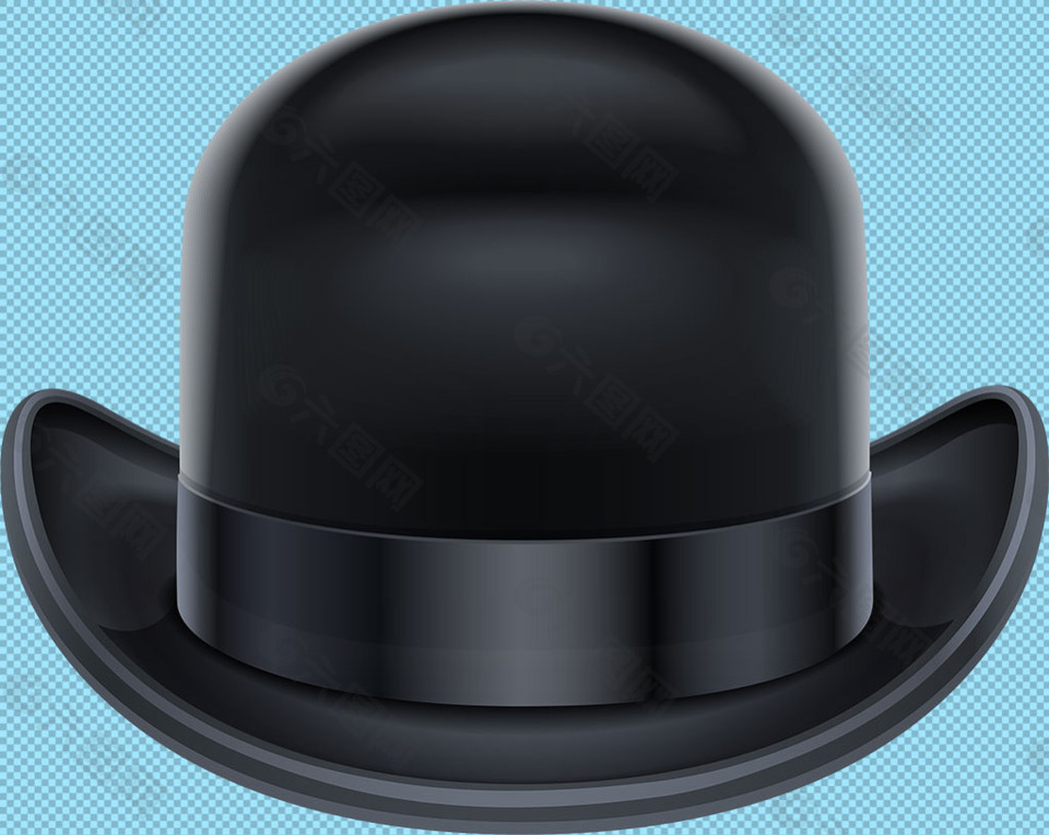 黑色礼帽免抠png透明图层素材