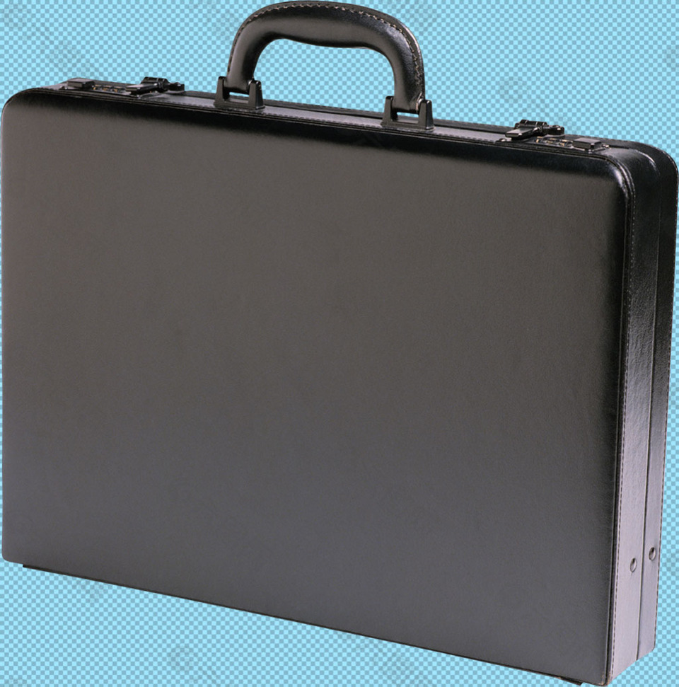 黑色高级手提箱免抠png透明图层素材