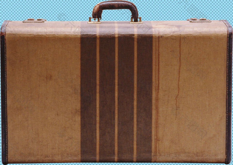 棕色高档手提箱免抠png透明图层素材