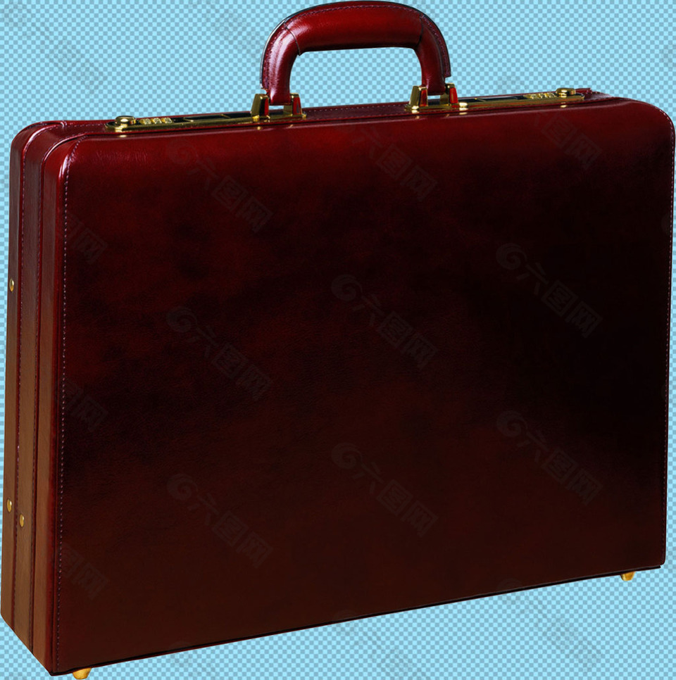 高级红色手提箱免抠png透明图层素材