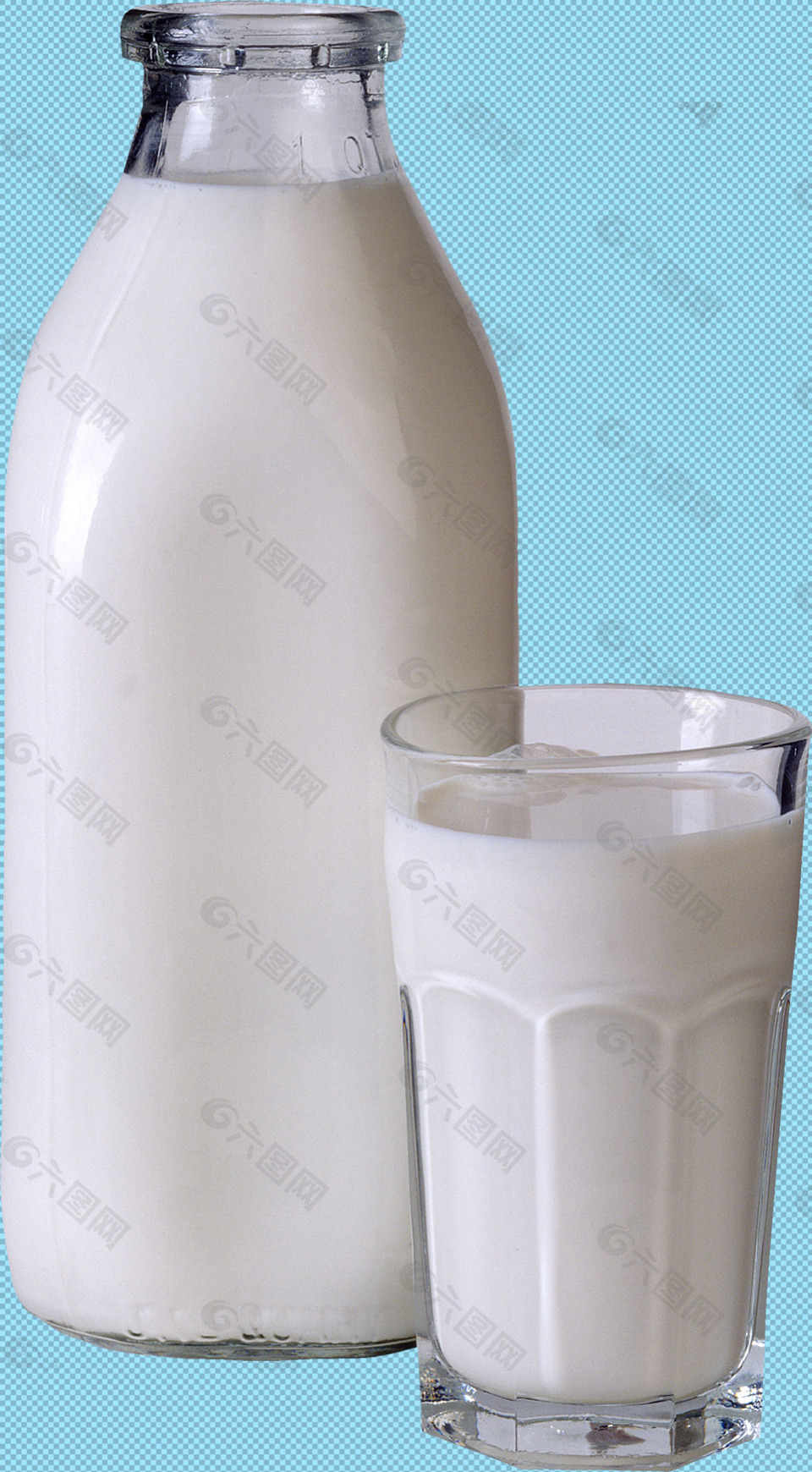 玻璃瓶子牛奶免抠png透明图层素材
