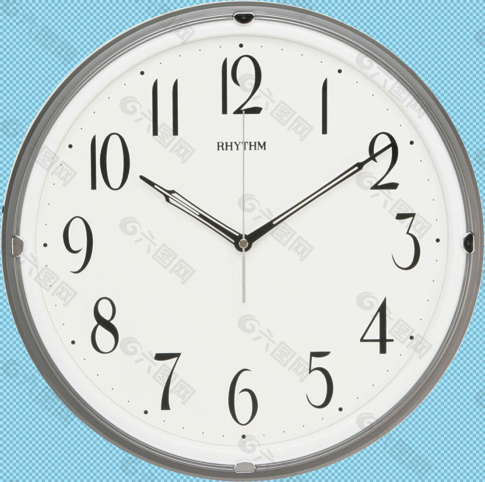 圆形白色钟表免抠png透明图层素材