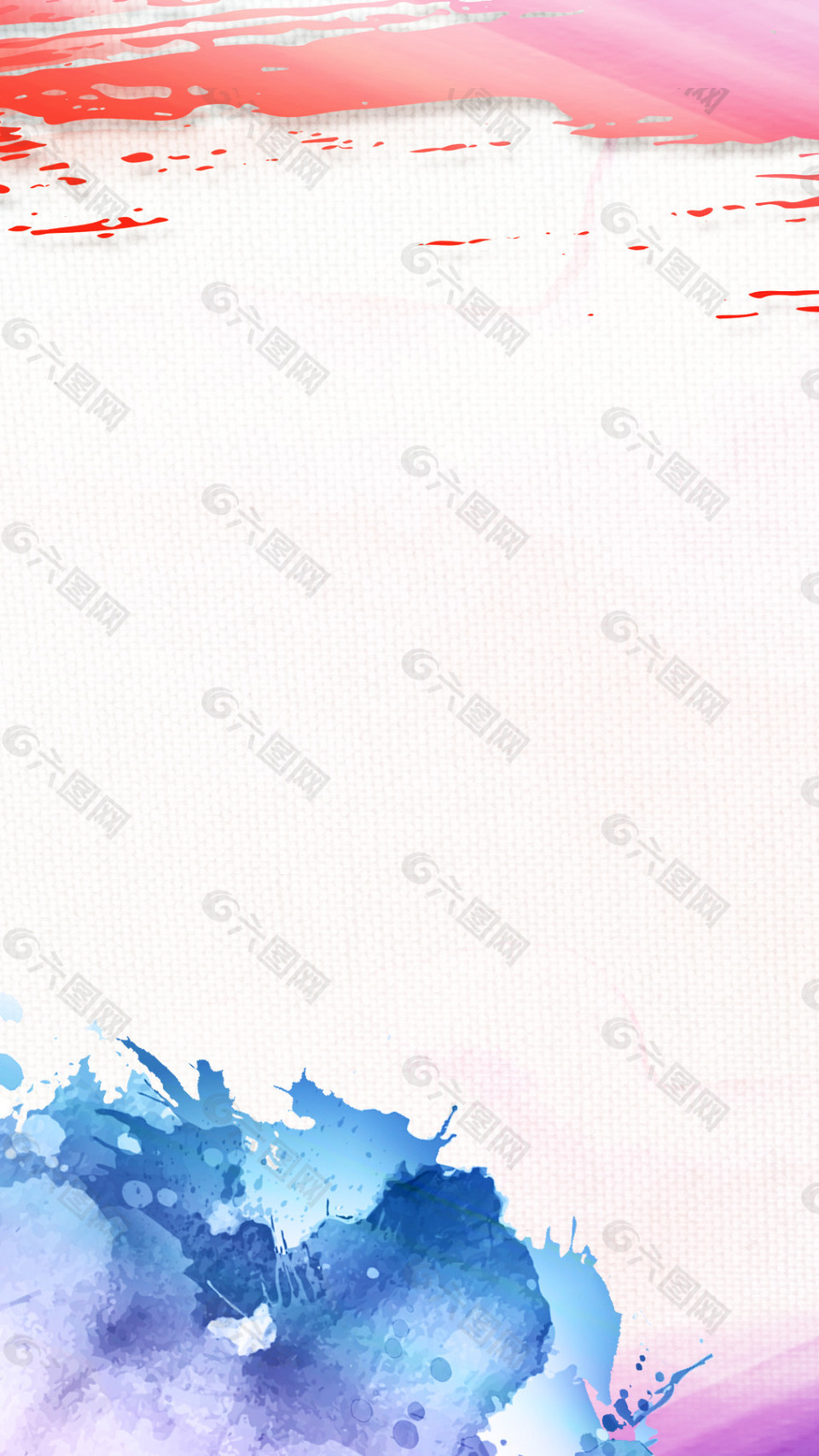 水墨蓝色涂鸦h5背景素材