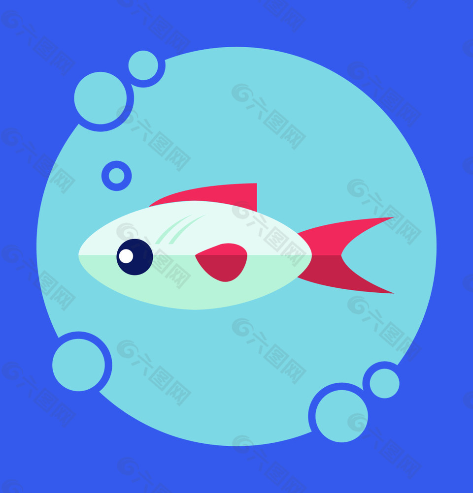 小鱼广告背景装饰素材