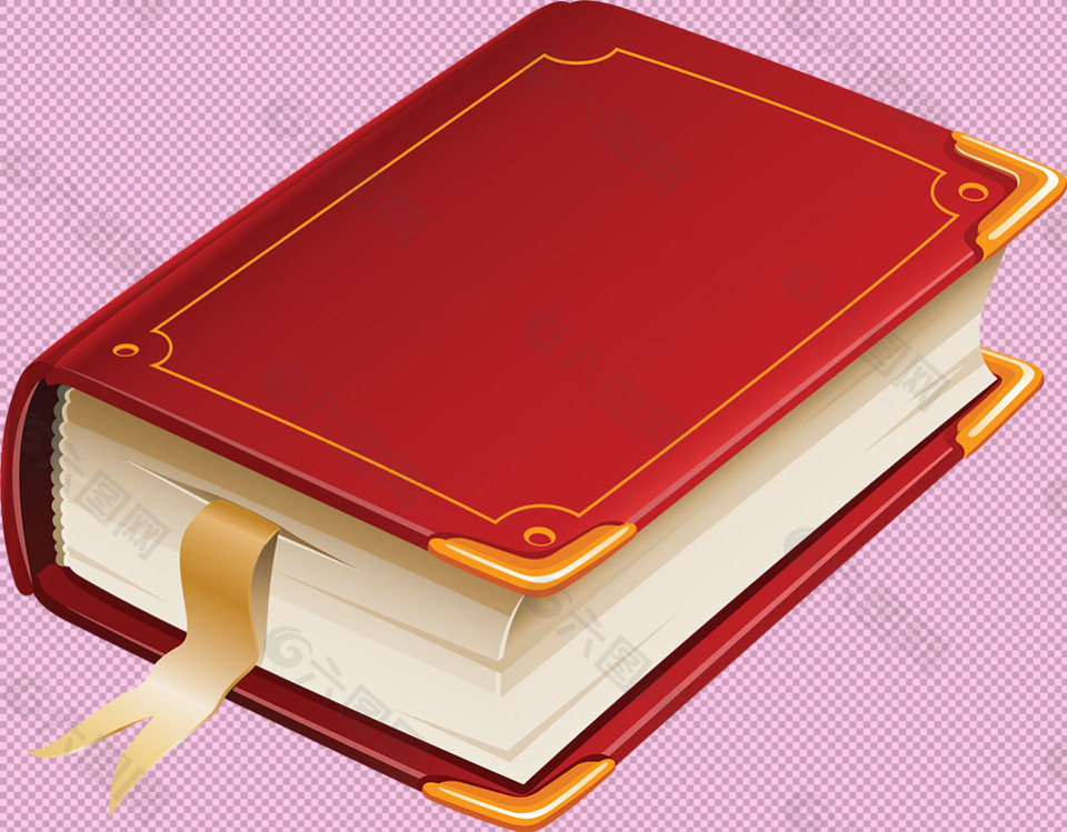 红色封面圣经免抠png透明图层素材