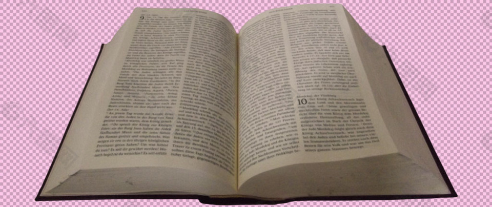 打开的圣经书本免抠png透明图层素材