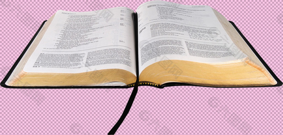 展开的圣经书本免抠png透明图层素材