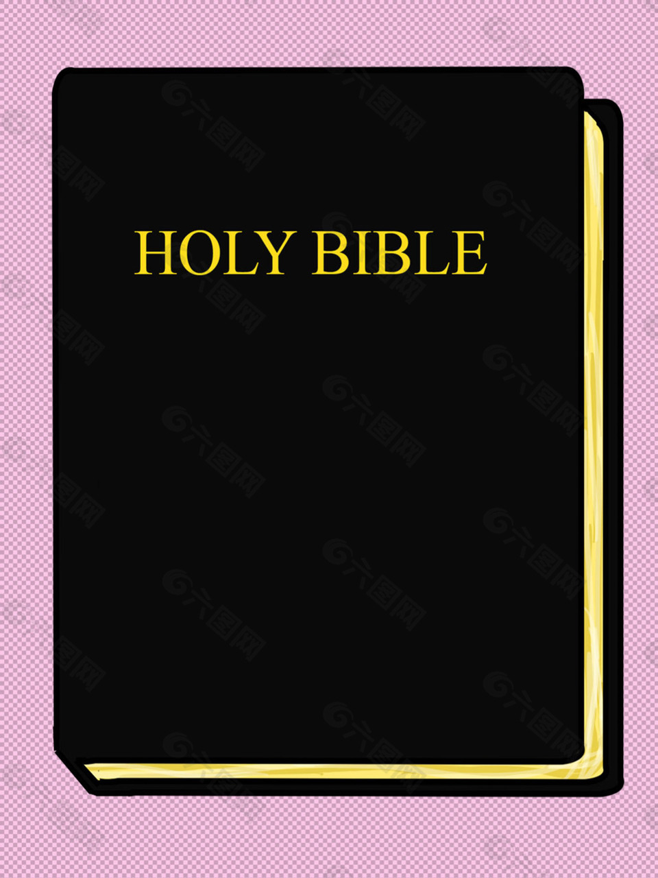 黑色封面圣经免抠png透明图层素材