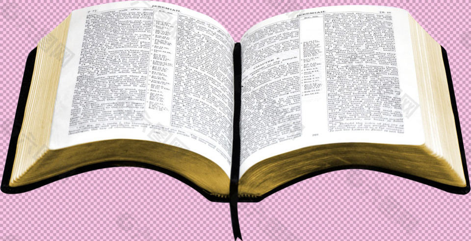 打开的圣经书本免抠png透明图层素材