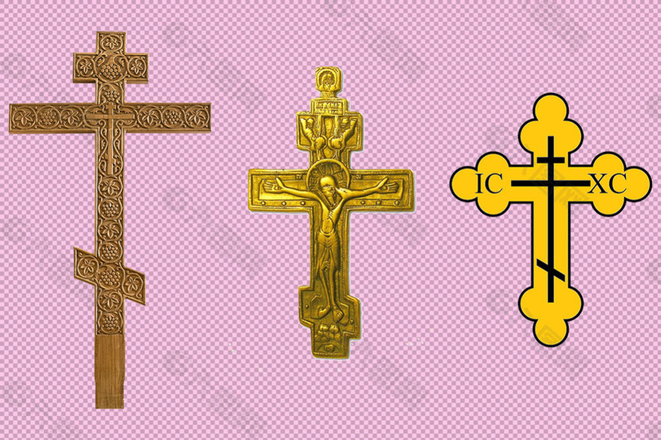 三种漂亮十字架免抠png透明图层素材设计元素素材免费下载 图片编号 六图网