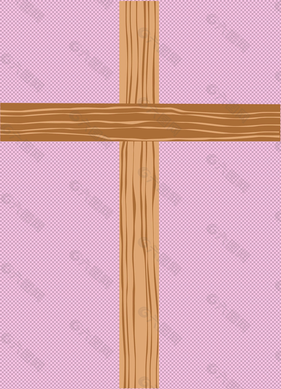 实木十字架免抠png透明图层素材