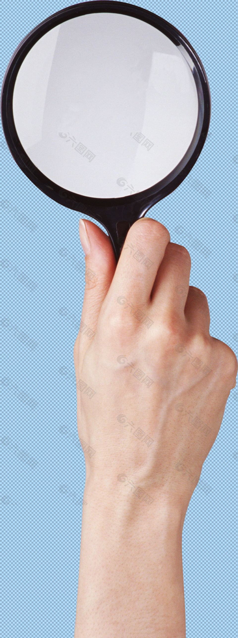 手持放大镜免抠png透明图层素材