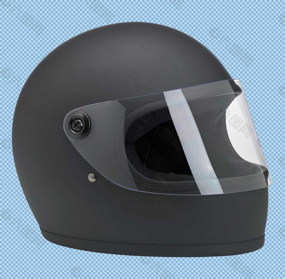 黑色摩托车头盔免抠png透明图层素材