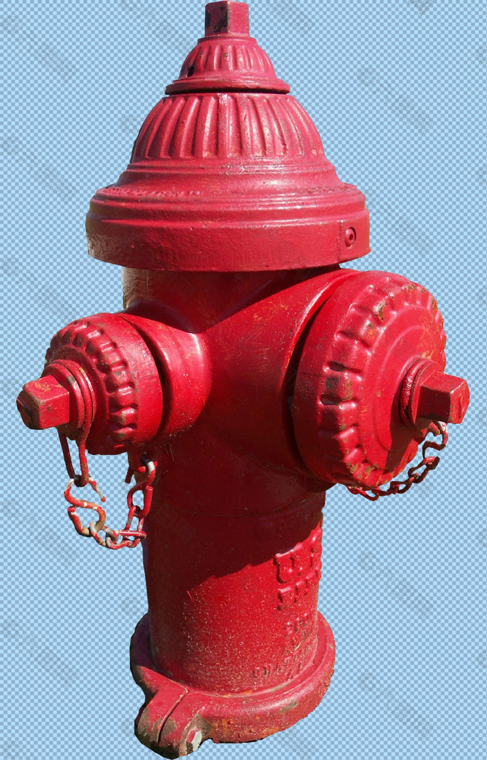 红色结实消防栓免抠png透明图层素材