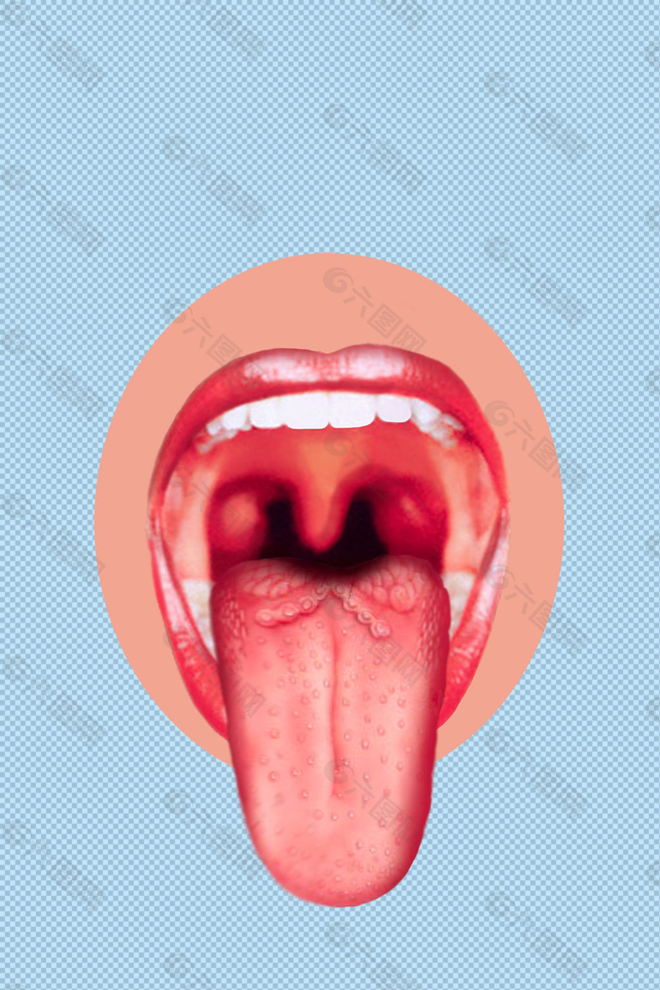 伸出的大舌头免抠png透明图层素材