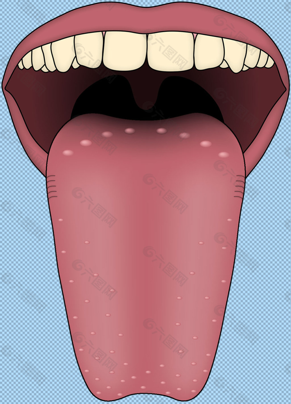 伸出的舌头免抠png透明图层素材