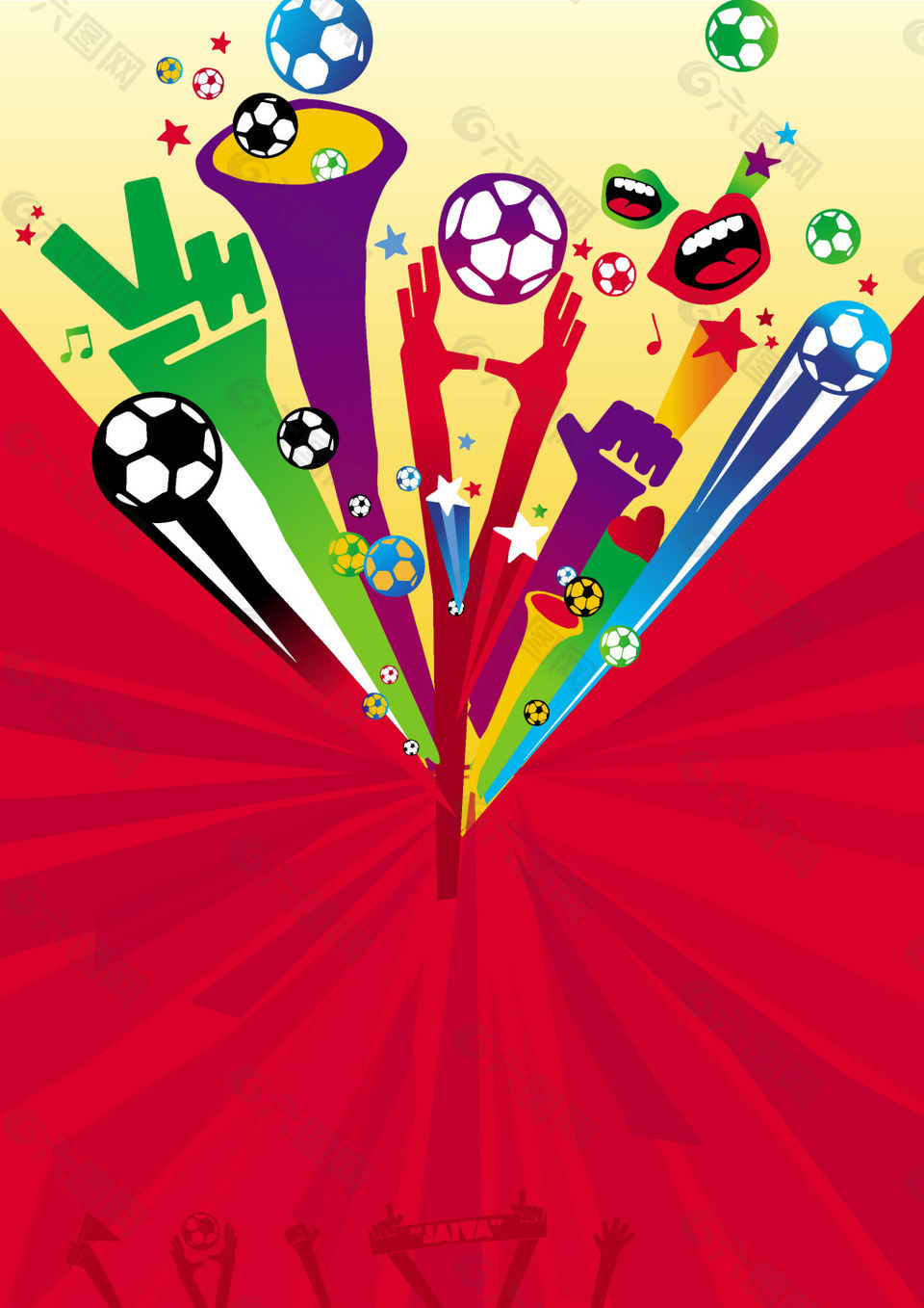 激情狂欢足球背景