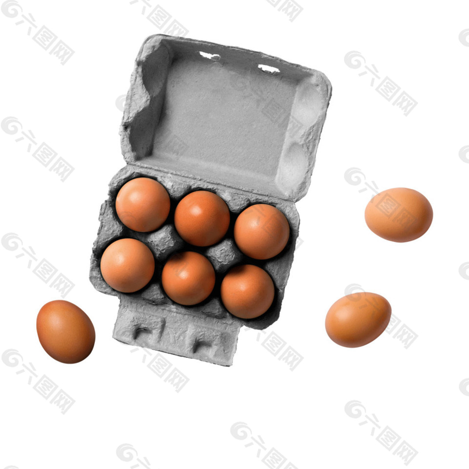 实物鸡蛋盒子元素