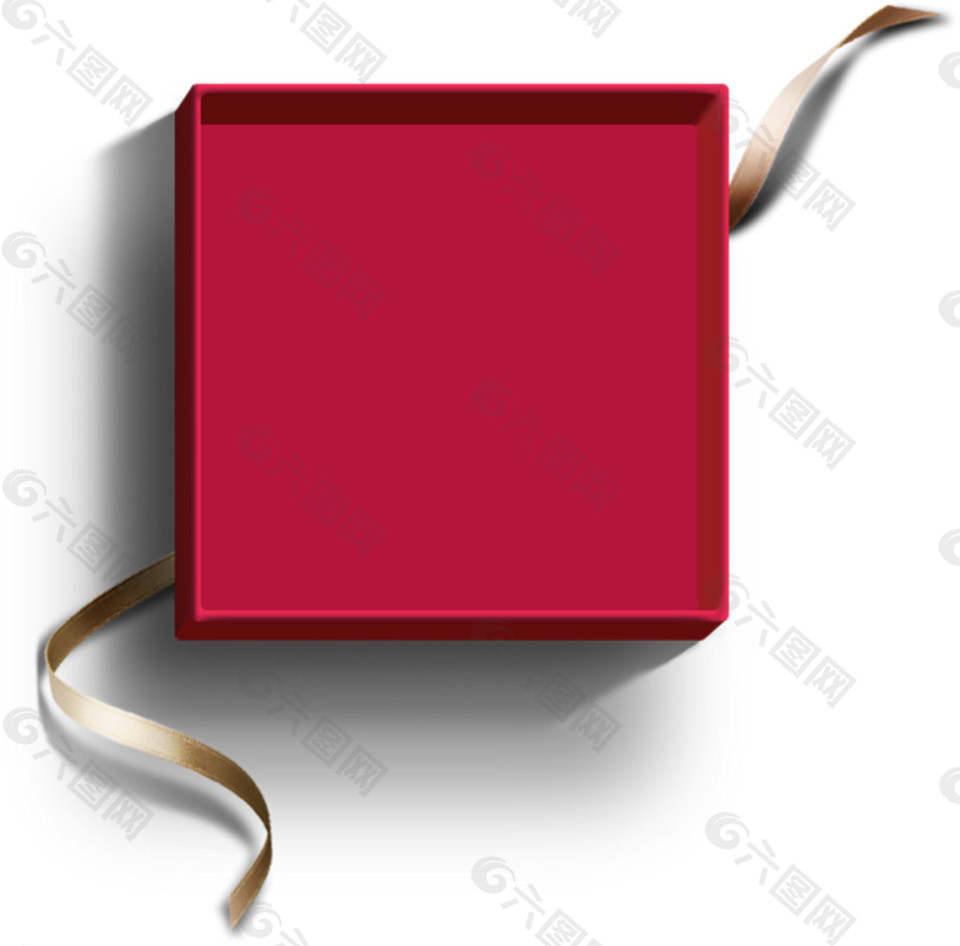 红色礼品盒包装素材图片