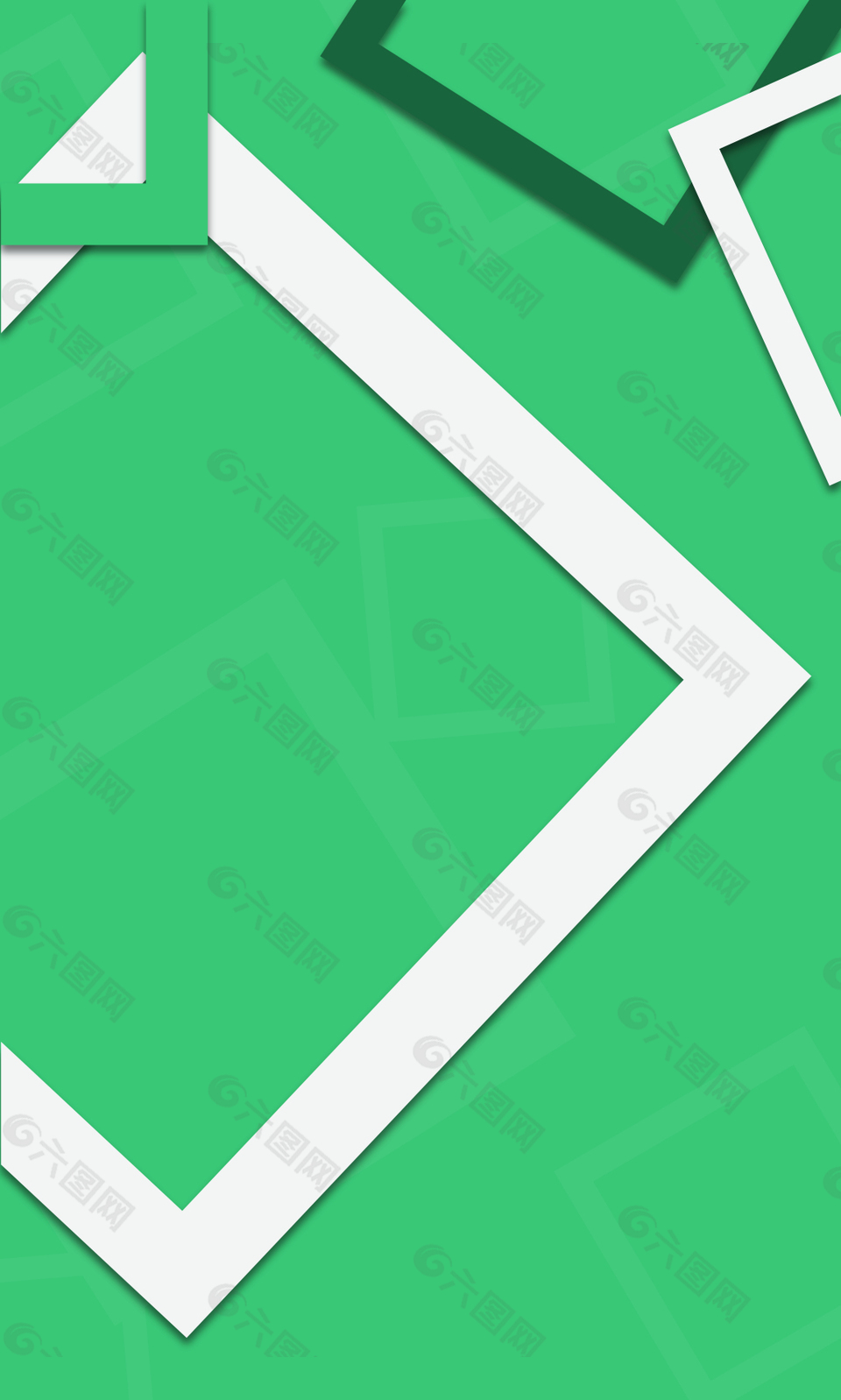 绿色矢量几何方块组合背景