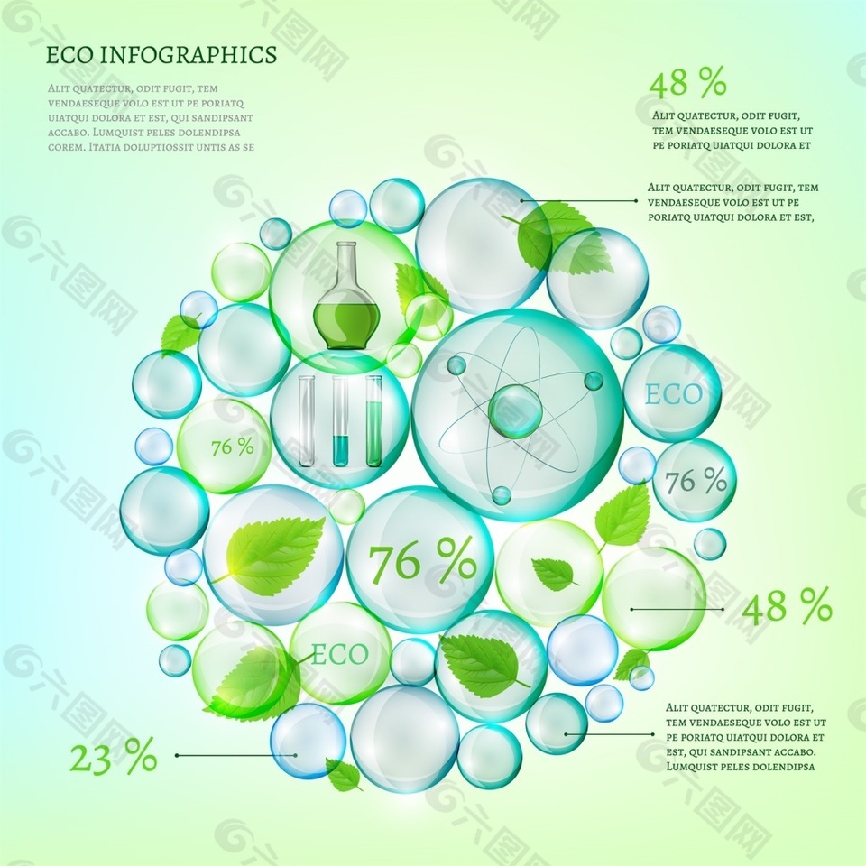 化学成分信息图矢量